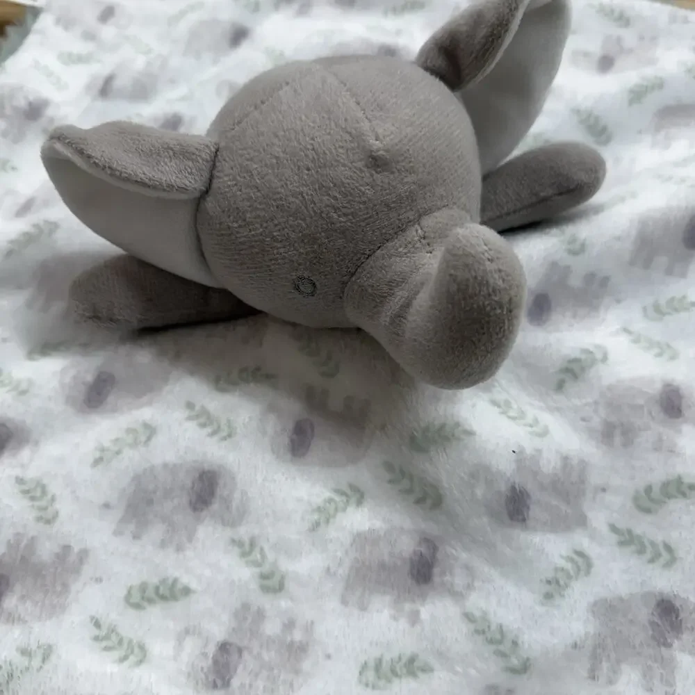Dream Gro Elephant Lovey Mint Green Security Blanket Activity Teether